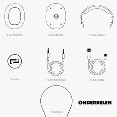 Duurzaam relatiegeschenk - Koptelefoon modulair met logo - Repeat