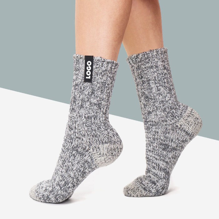 Duurzaam relatiegeschenk - Wollen sokken met logo