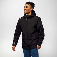 Regenjas / windjack Gerecycled - Zwart