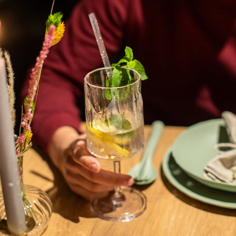 Herbruikbare Glazen Set van 2 - Picknick Camping