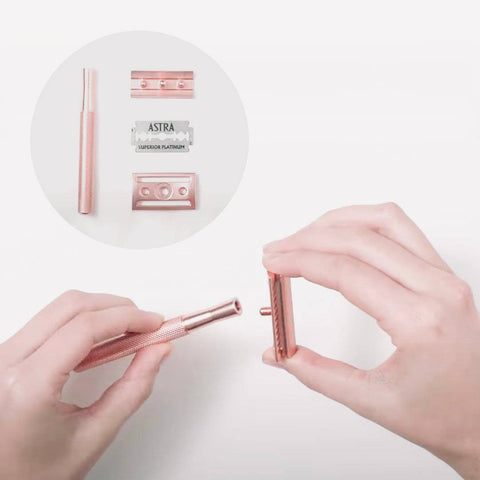 Scheermes Safety Razor met 10 mesjes - Zero Waste Club